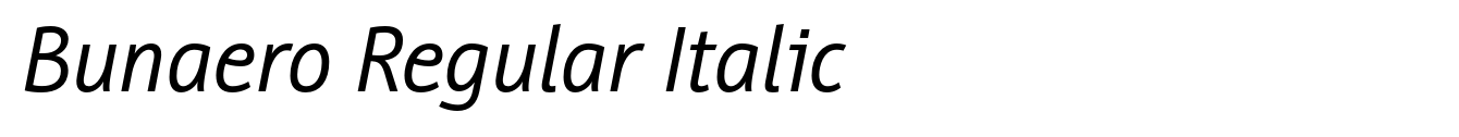 Bunaero Regular Italic image